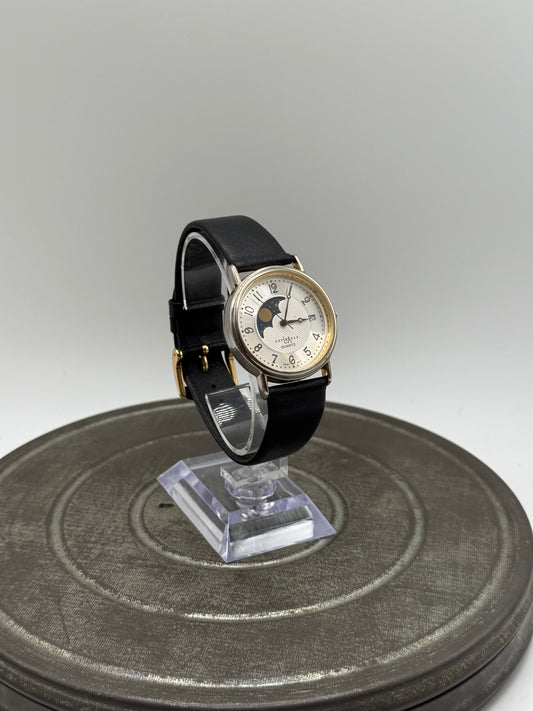 Vintage “timex style” moon phase watch quartz