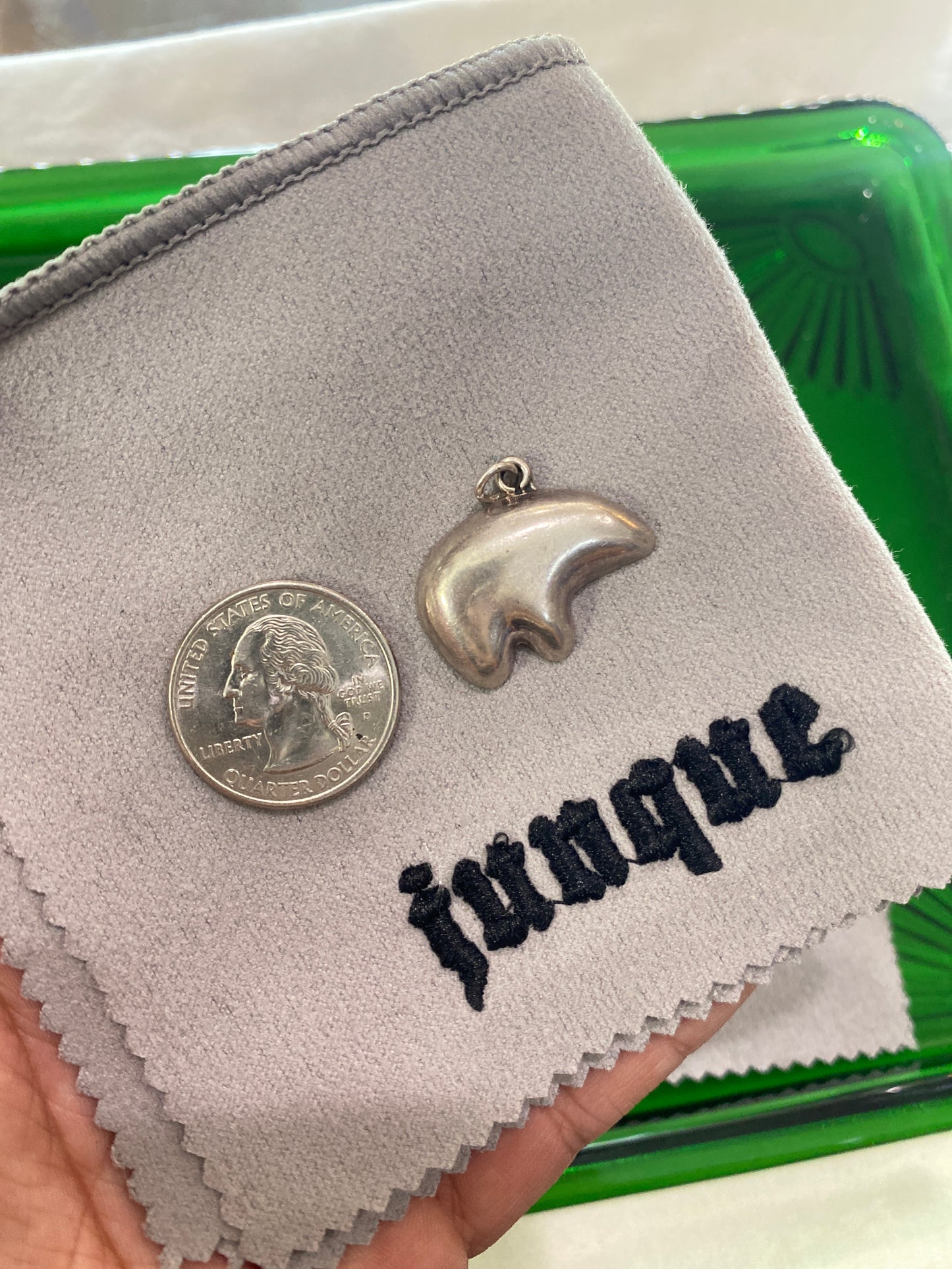 .925 Sterling Silver Polar Bear Pendant