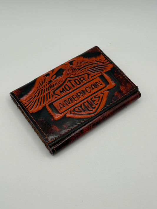 Harley-Davidson Style Motor American Cycles Leather Wallet