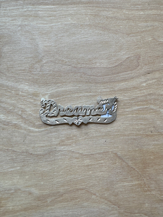 .925 Sterling silver “DREAMER” pendant