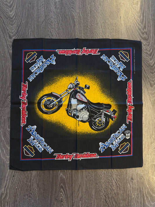 Vintage Harley-Davidson Motorcycle American Made Bandana NOS