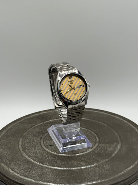 Seiko 5 two tone stainless steel watch