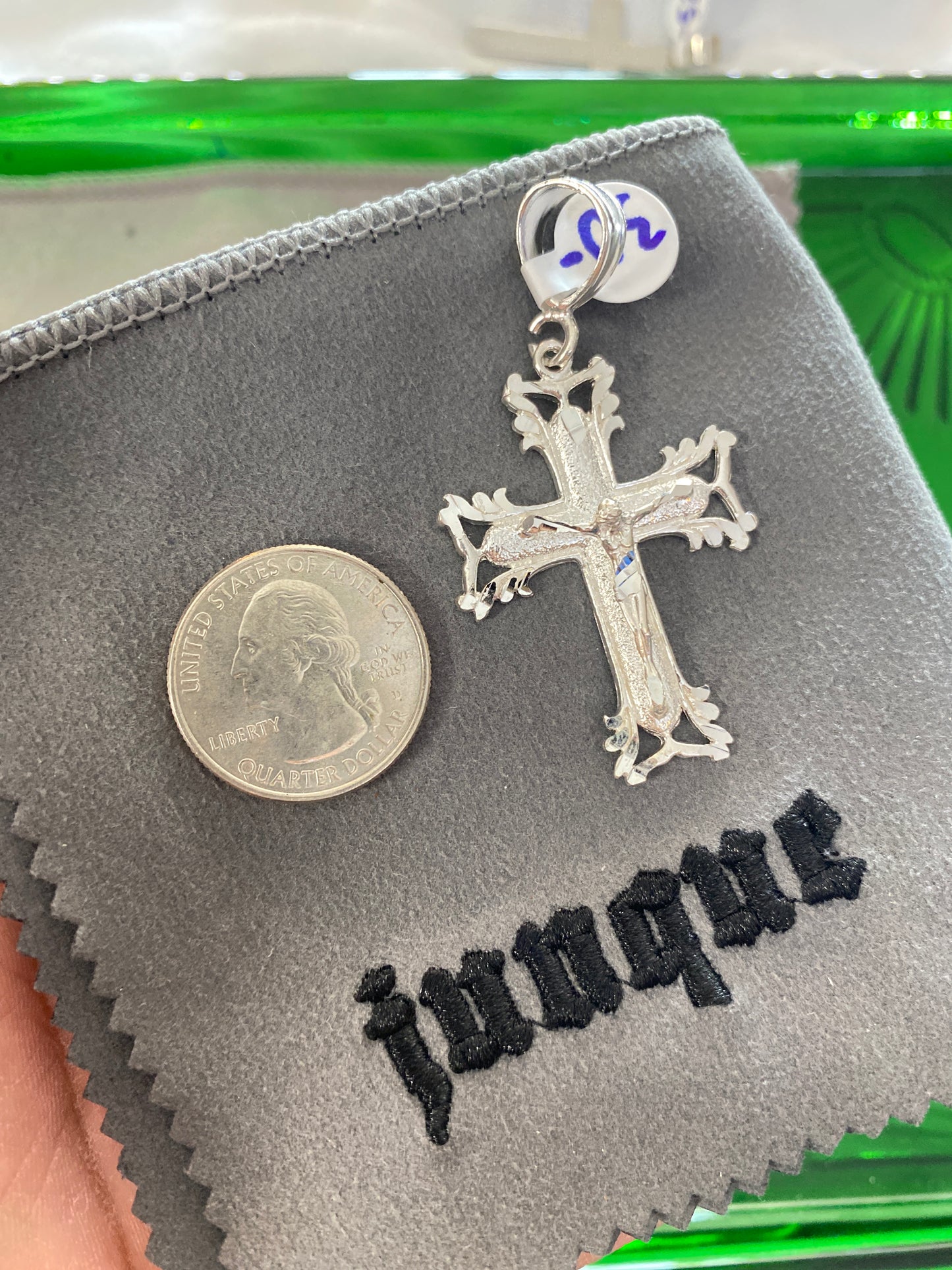 .925 Sterling Silver Filigree Cross Pendant