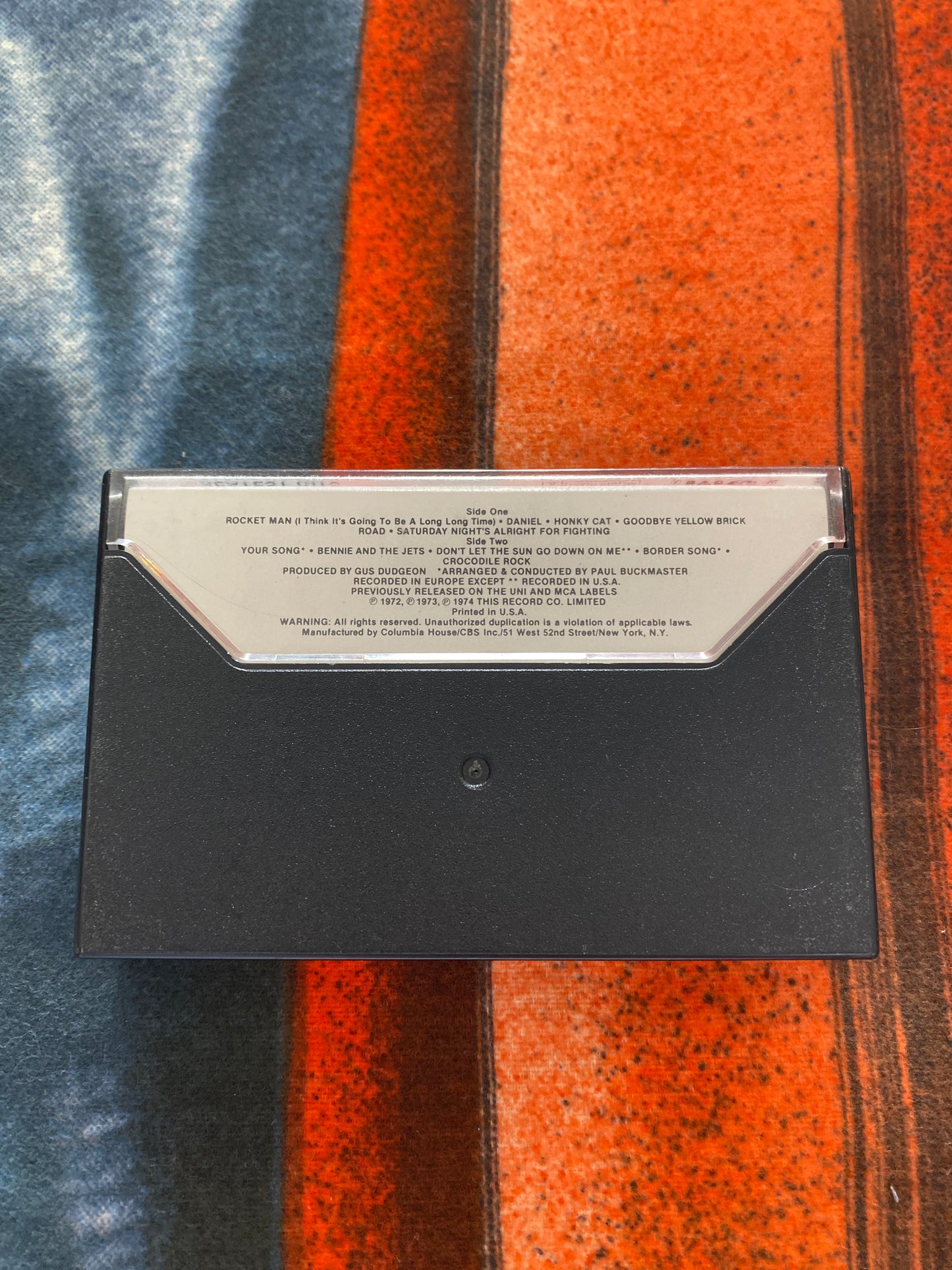Elton John Greatest Hits Cassette Tape
