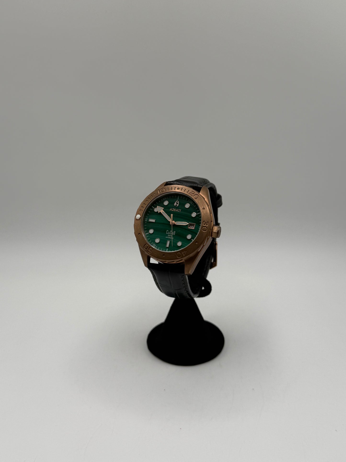 Aquacy Brass Case Lapis Dial Automatic Watch