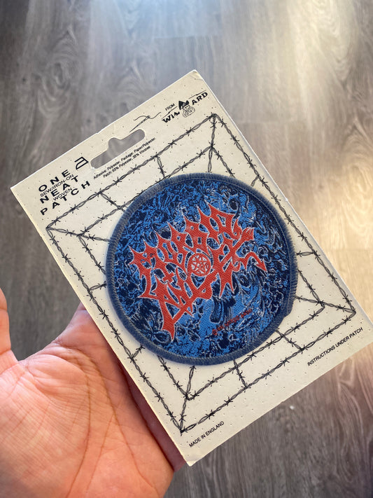 Vintage Morbid Angel Sew / Iron On Woven Patch Brockum Licensed Death Metal