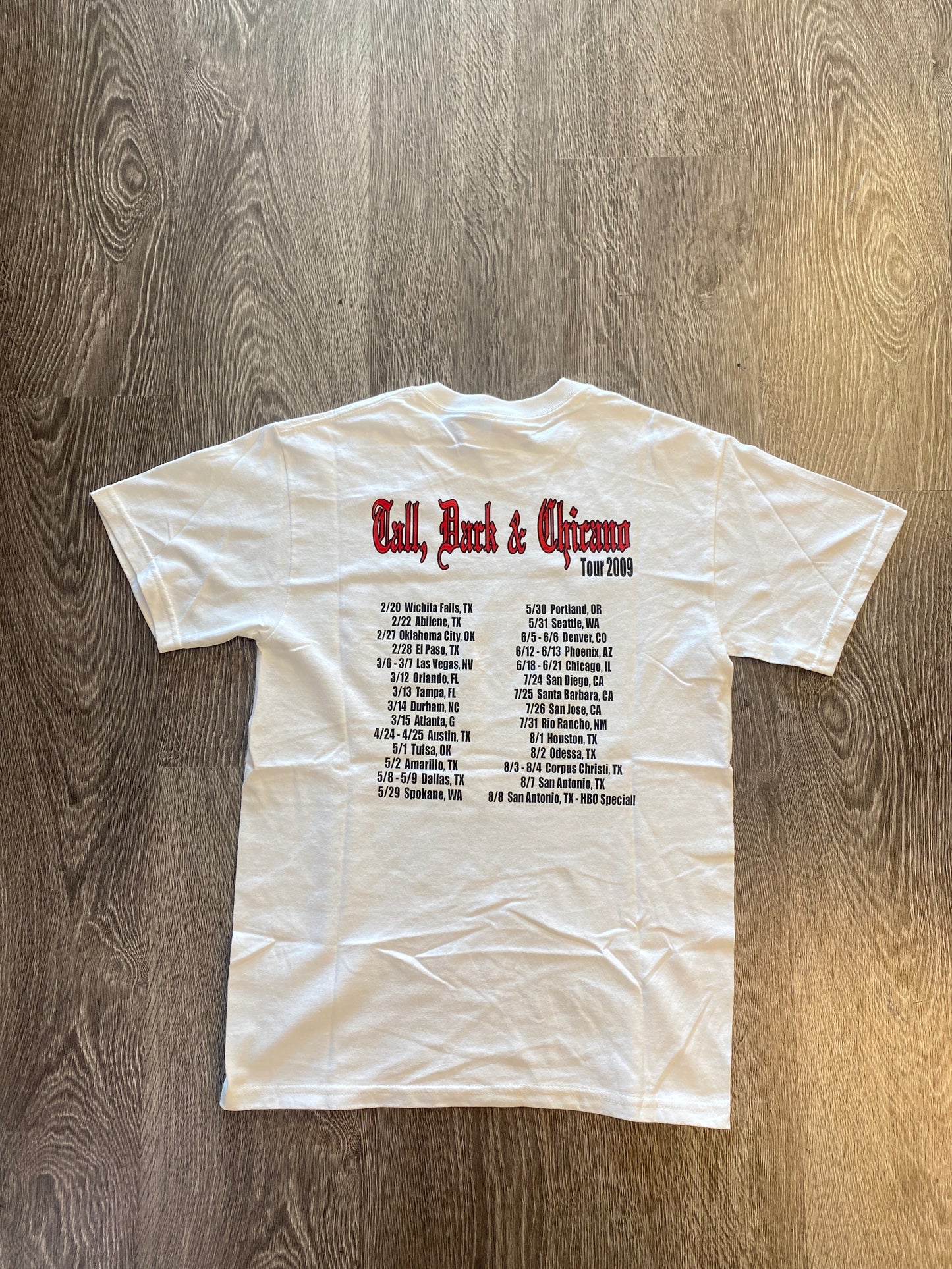 Vintage Y2K George Lopez Tour 2009 T-Shirt White Sz Small