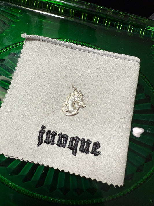 .925 Sterling silver horse head pendant