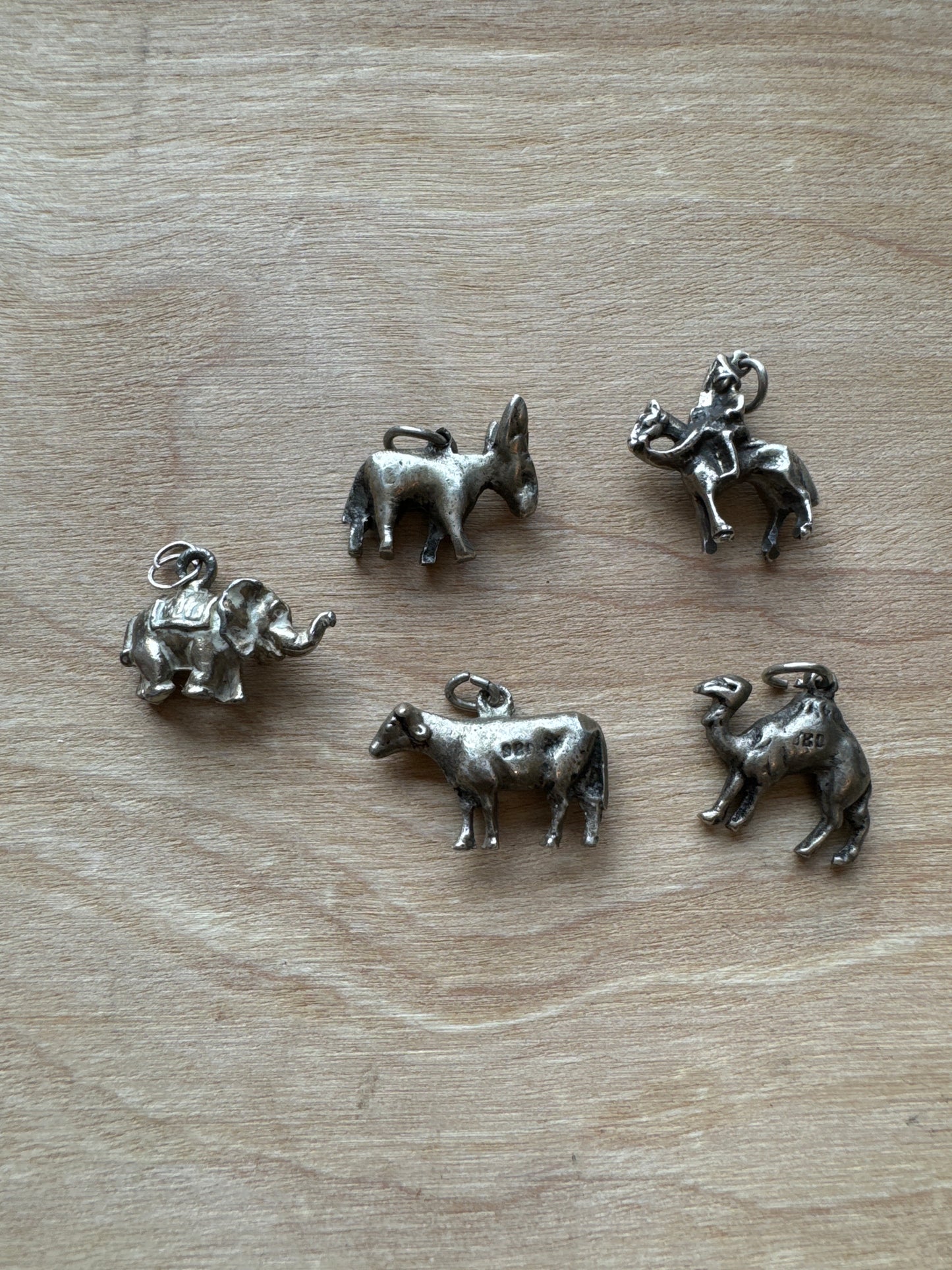 .925 Sterling silver animal pendants