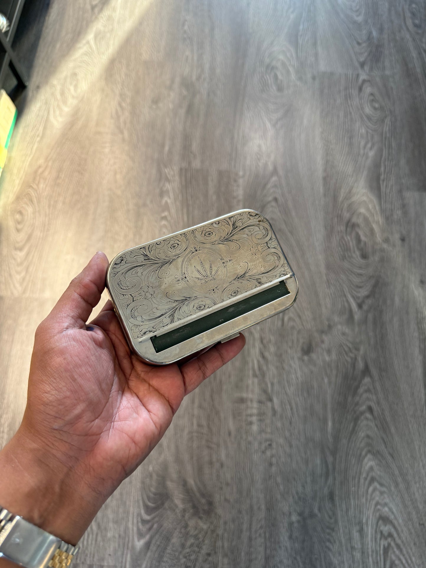 Vintage marijuana joint roller and case