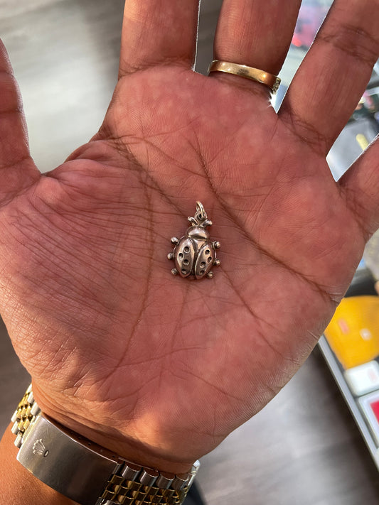 .925 sterling silver ladybug pendant