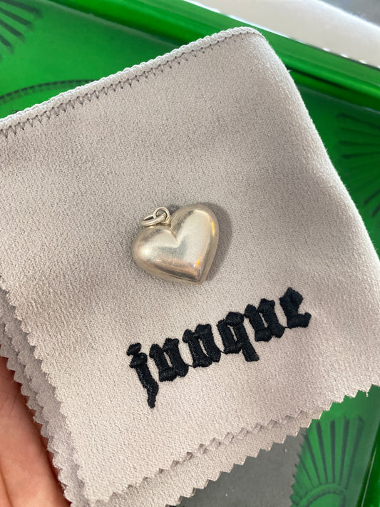 .925 Sterling Silver Small Puffy Heart Pendant