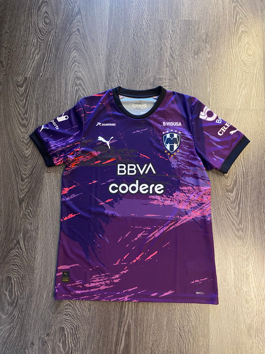 Puma Monterrey Rayados Purple Soccer Jersey Sz Large