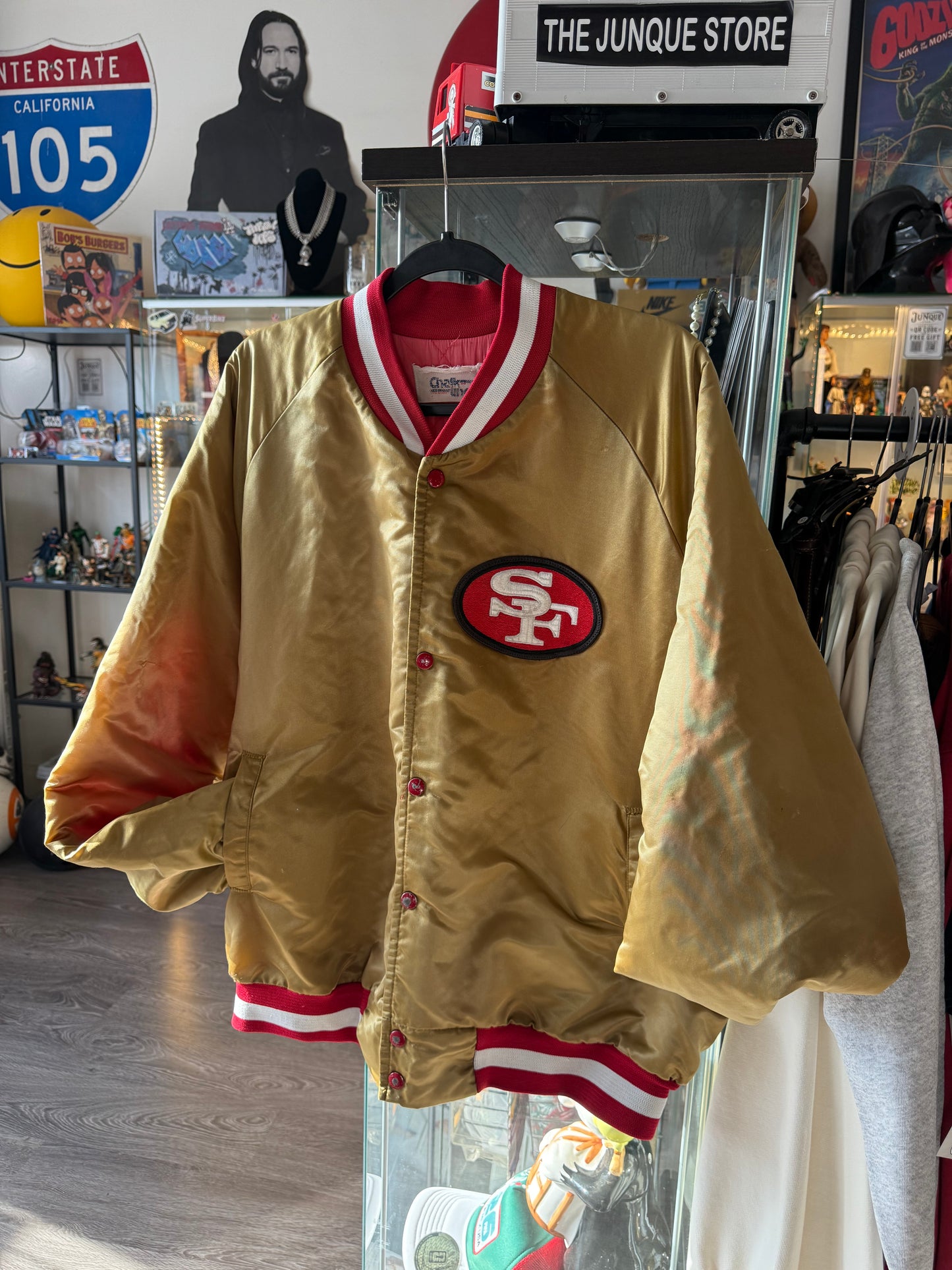 Vintage San Francisco Chalkline 49ers Satin Jacket sz. XL