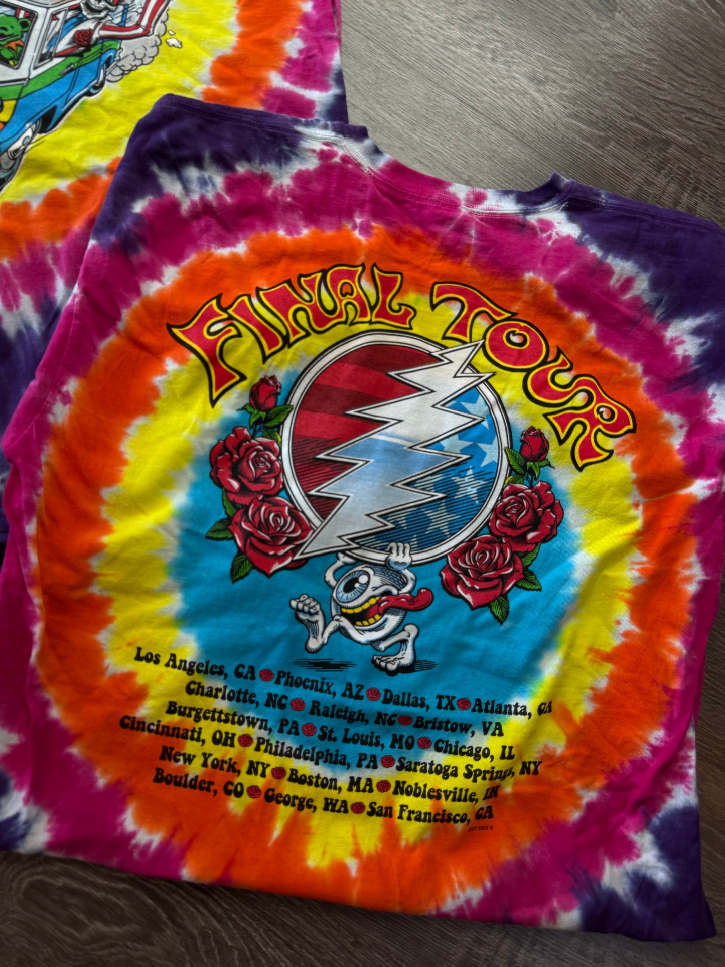 Grateful Dead and Co. Bears Bus 2023 tie dye tour shirt sz. XL
