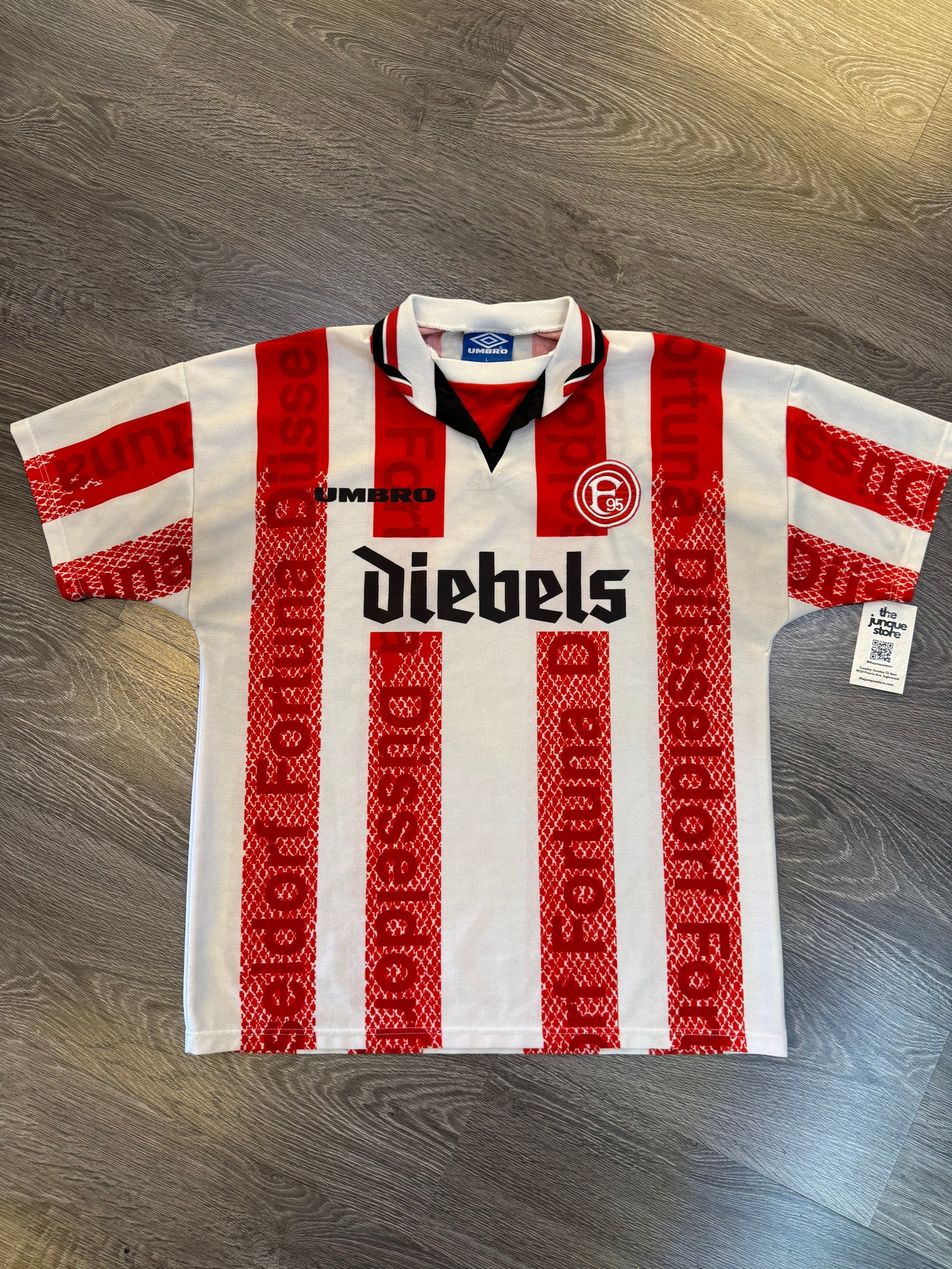 Vintage Umbro Fortuna Düsseldorf Diebels Soccer Jersey 90s Bundesliga Football Shirt