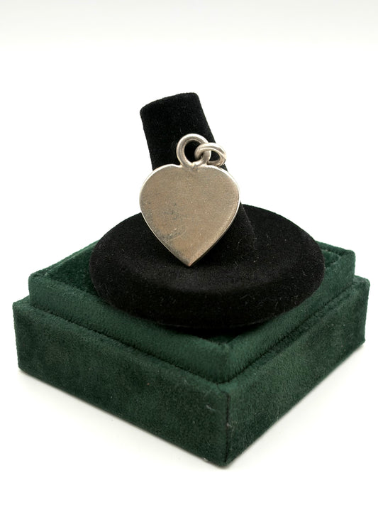 .925 Sterling Silver Heart Charm Pendant