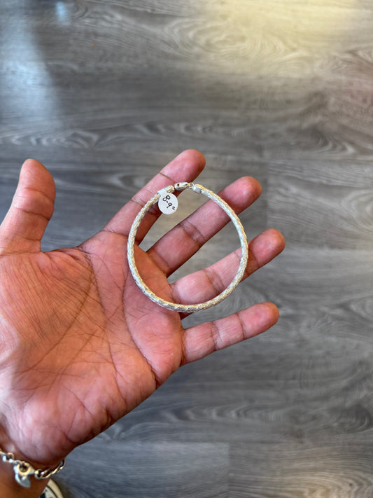 .925 Sterling silver round bracelet 8”