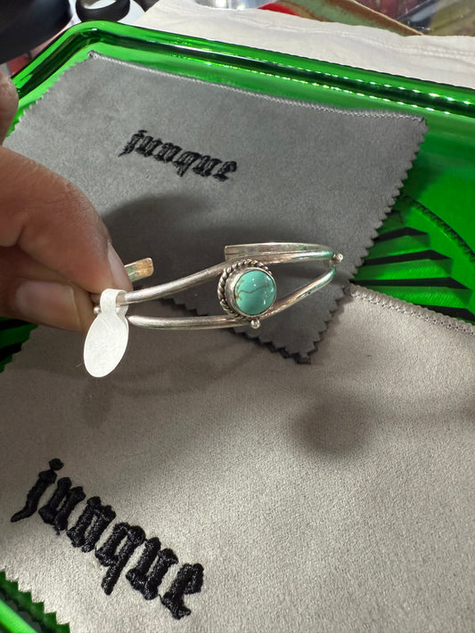 .925 Sterling Silver turquoise bangle