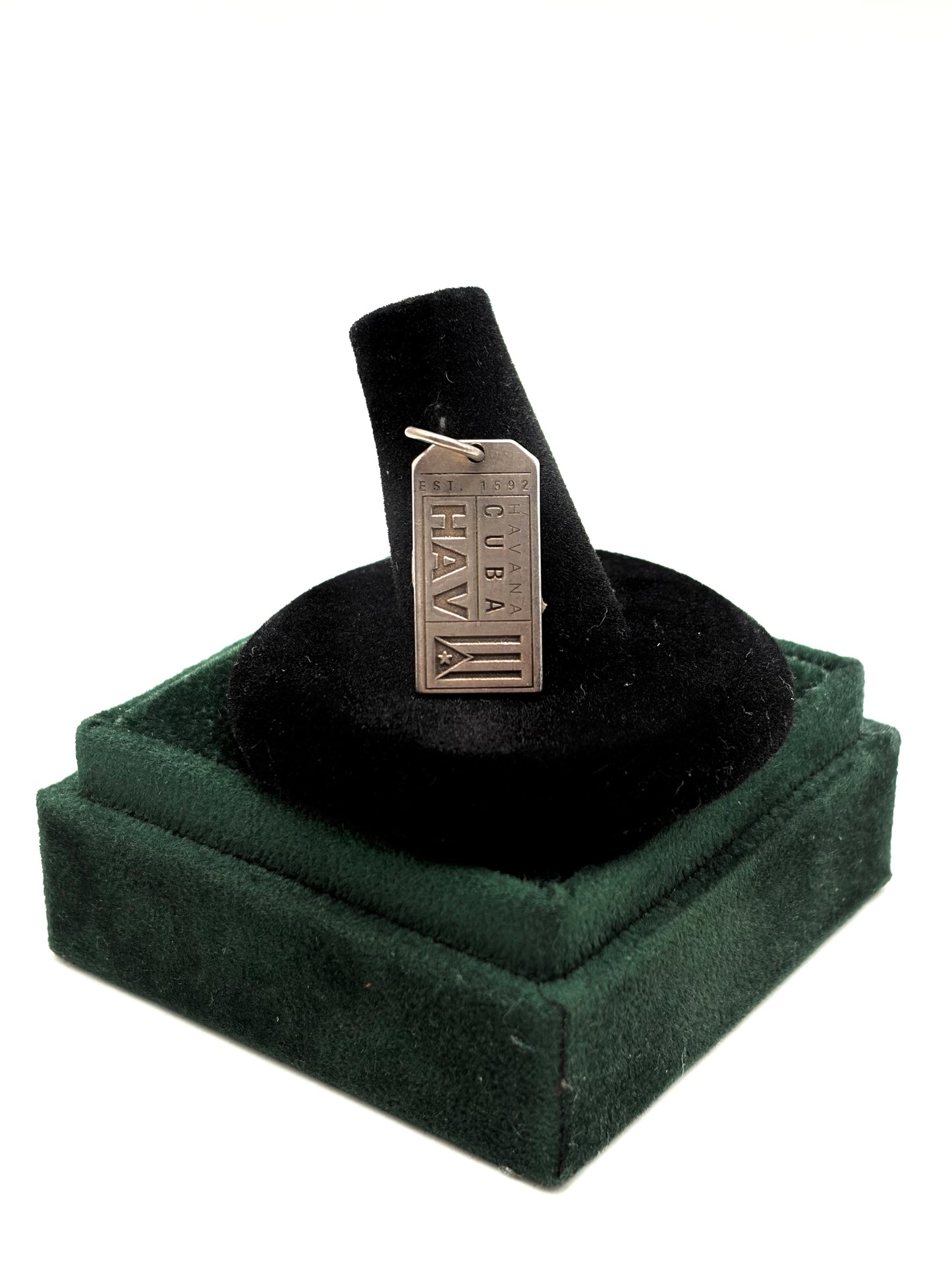 .925 Sterling Silver Cuba HAV Tag Pendent