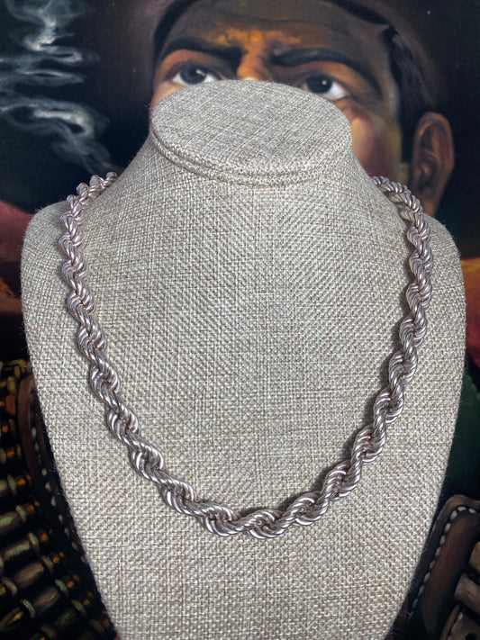 .925 Sterling Silver Thick Chunky Rope Chain 24”