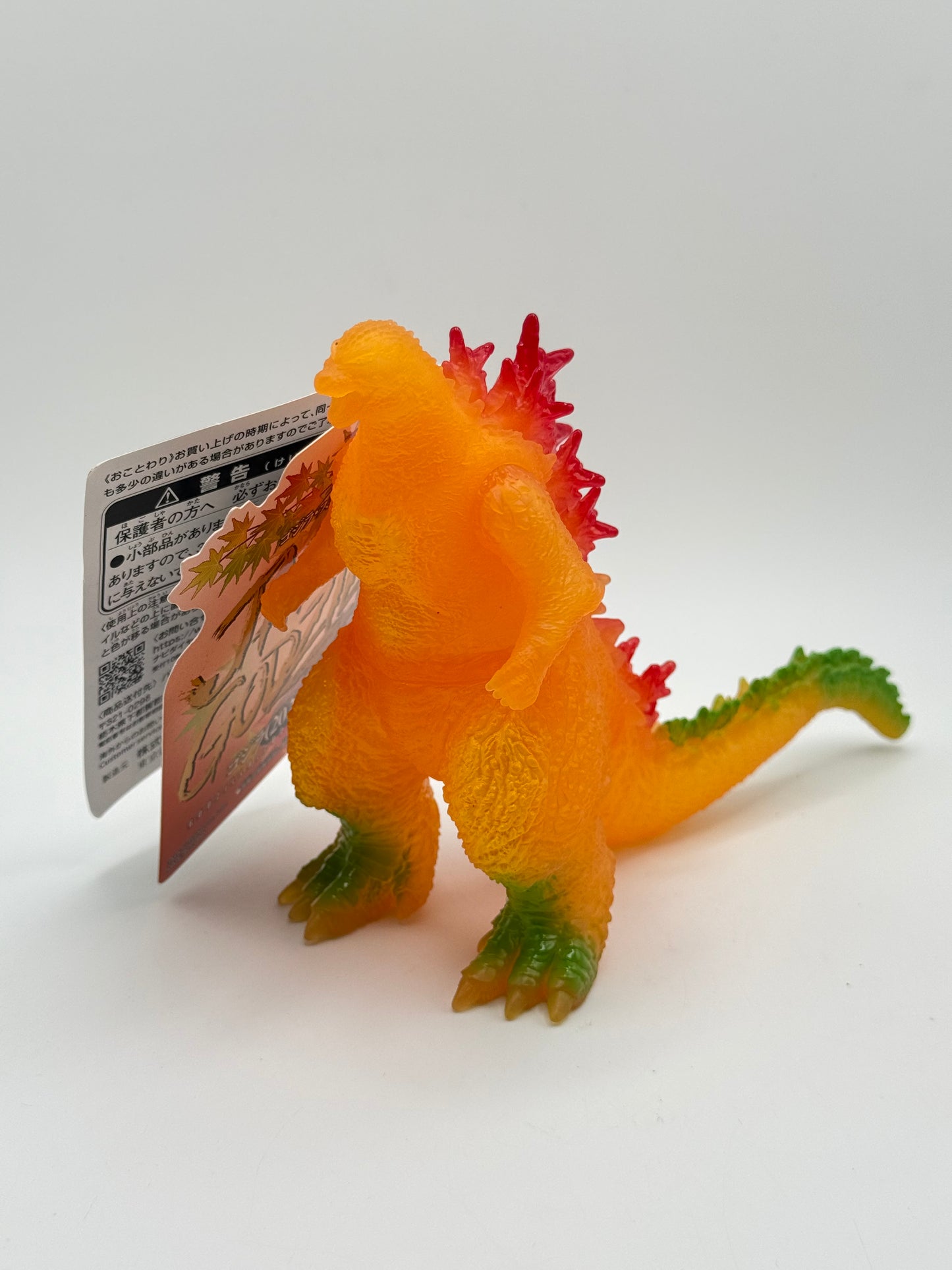 Clear Orange Burning Godzilla Vinyl Figure Japanese Kaiju Toy