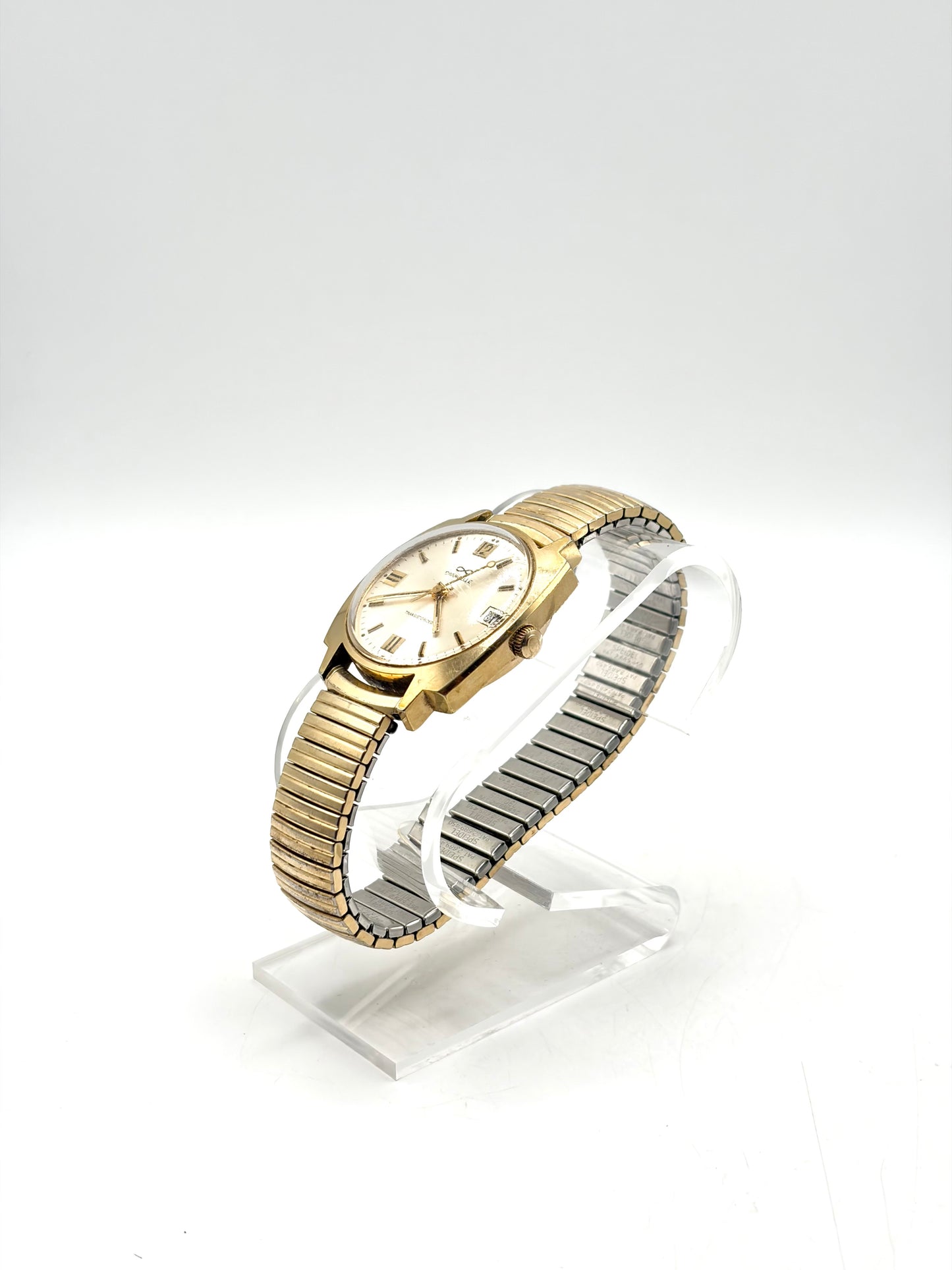 Caravelle Transistorized Gold Tone Date Men’s Wristwatch