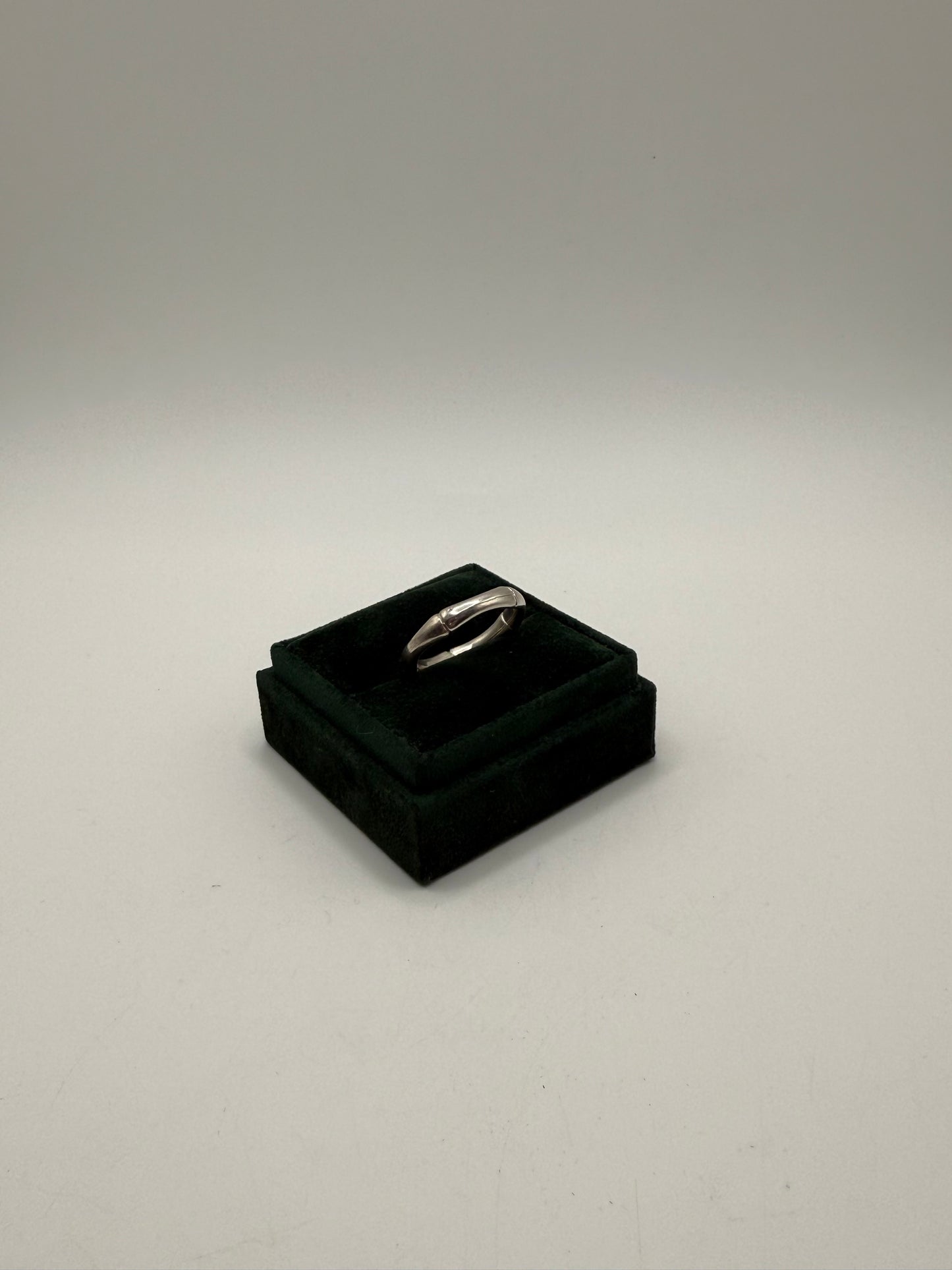 .925 Sterling Silver Separate Band Bone Ring Sz 11.5