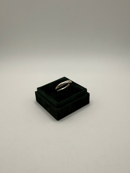 .925 Sterling Silver Separate Band Bone Ring Sz 11.5