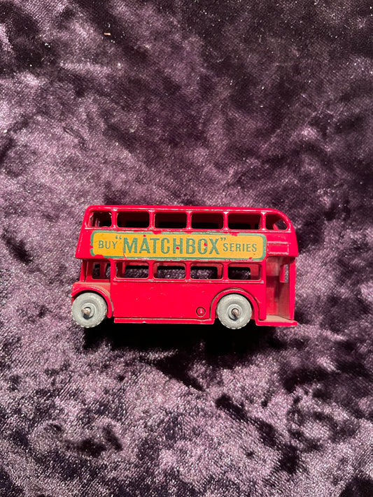 Matchbox grey wheels London double decker bus