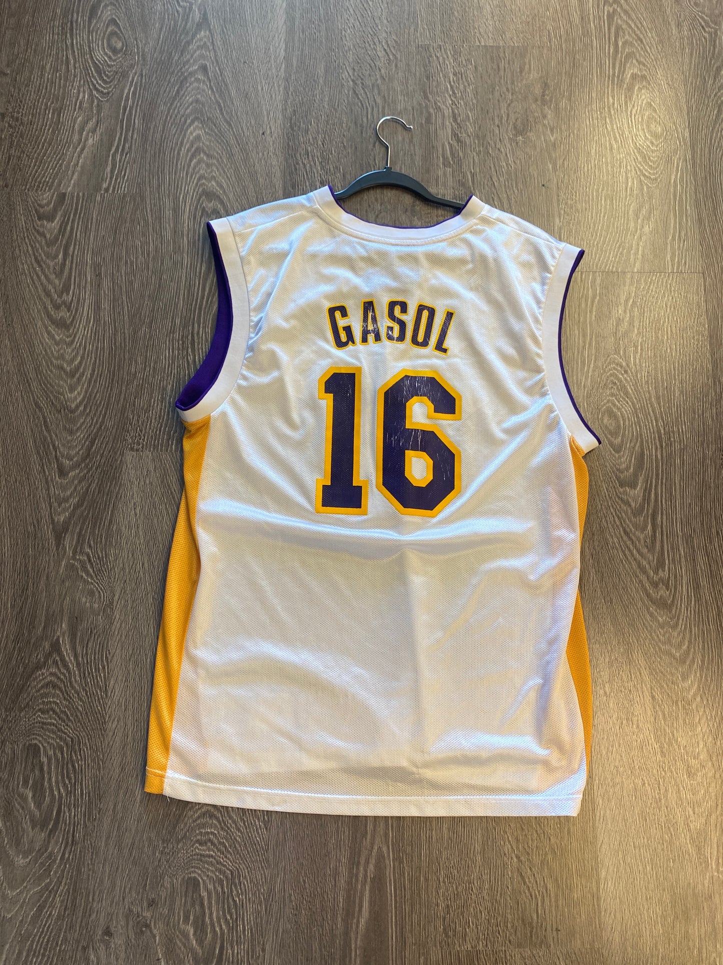 Vintage Y2K Adidas Los Angeles Lakers Paul Gasol Jersey Sz Large