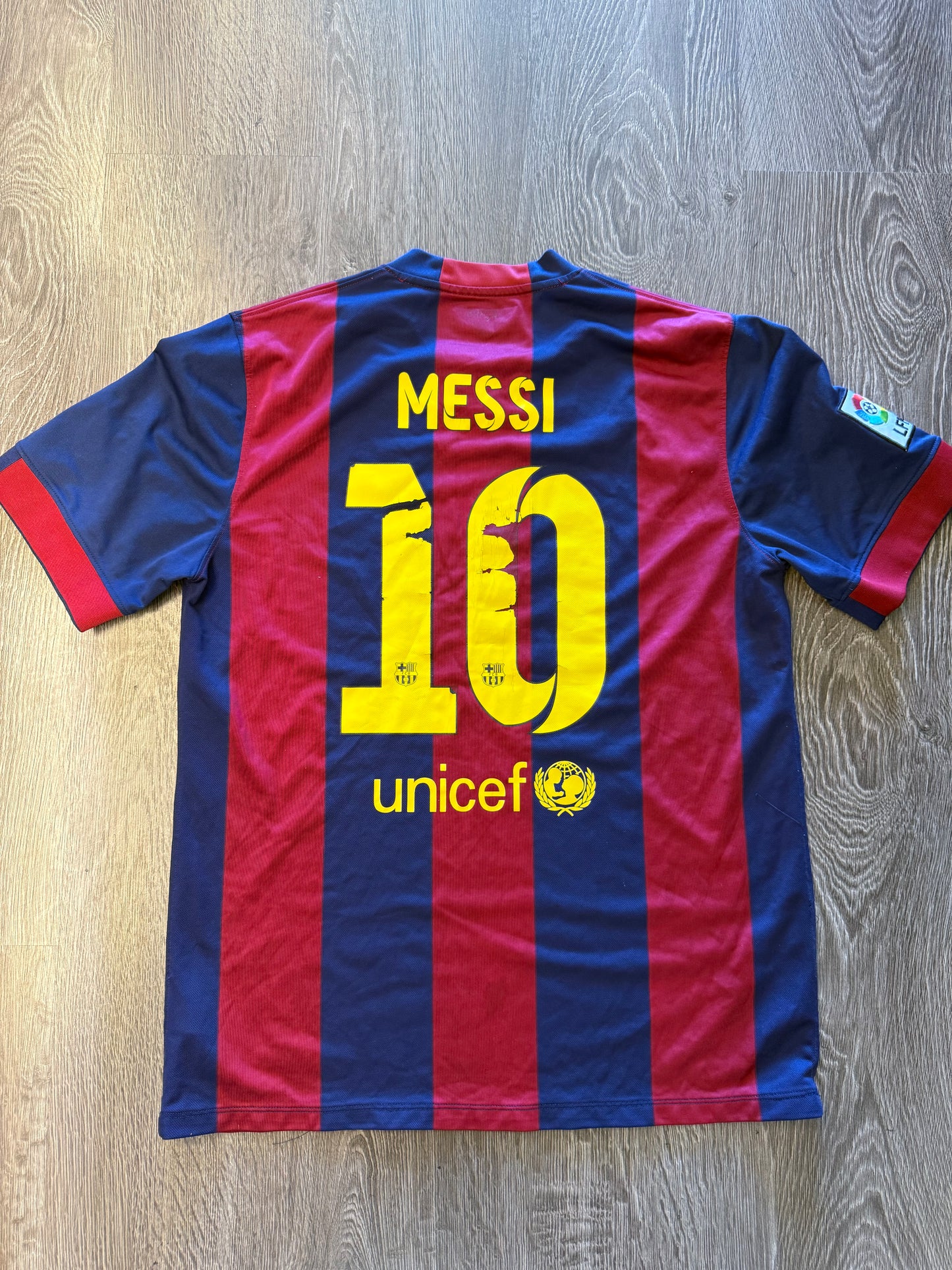FC Barcelona Messi #10 soccer jersey sz. XL