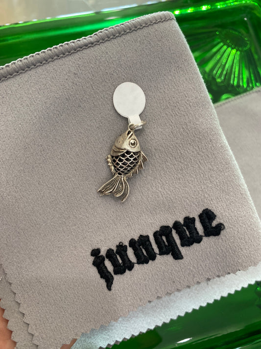 .925 Sterling Silver Fish Pendant