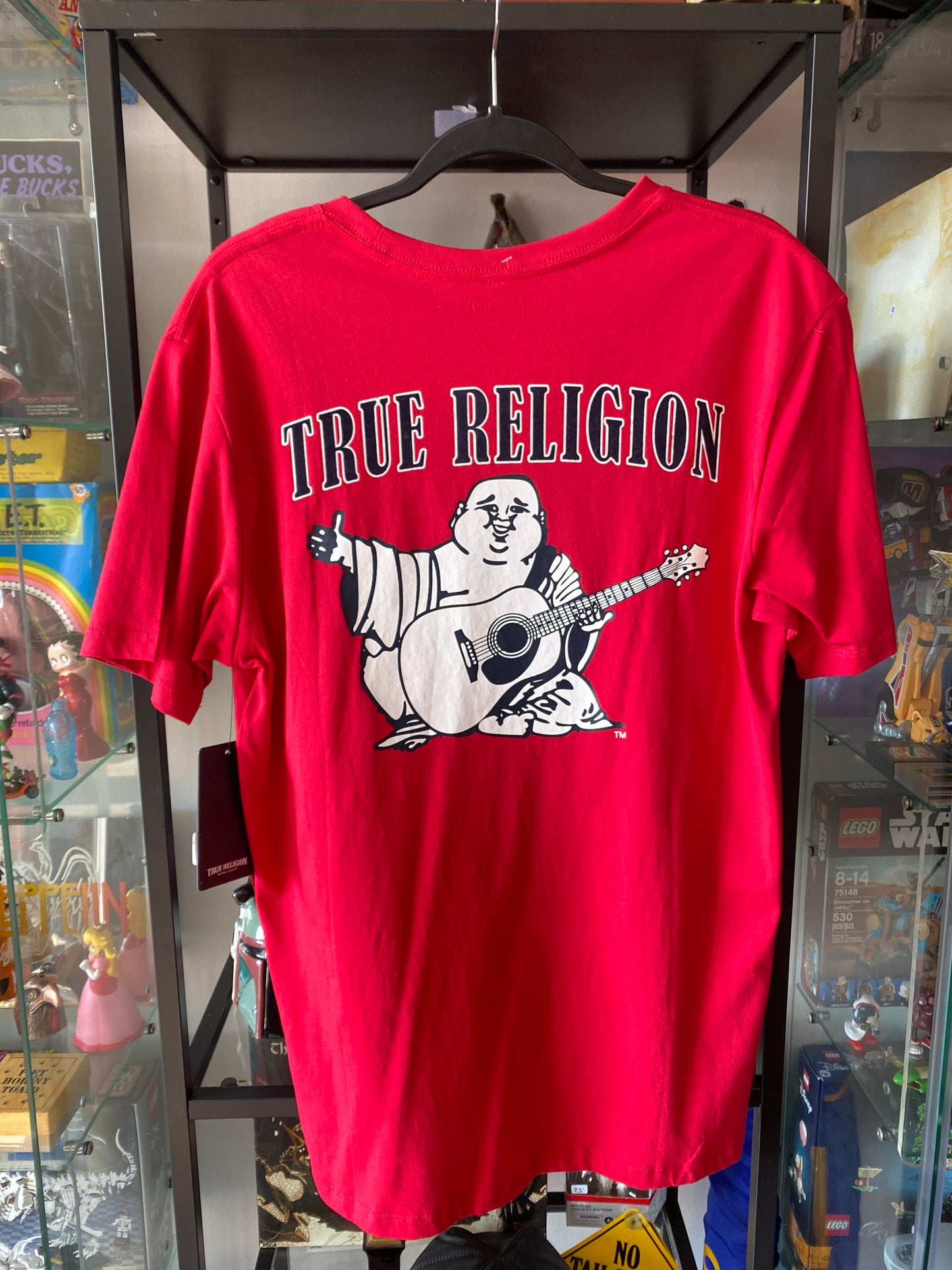 True Religion Logo T-Shirt Red Classic Sz Large Brand New