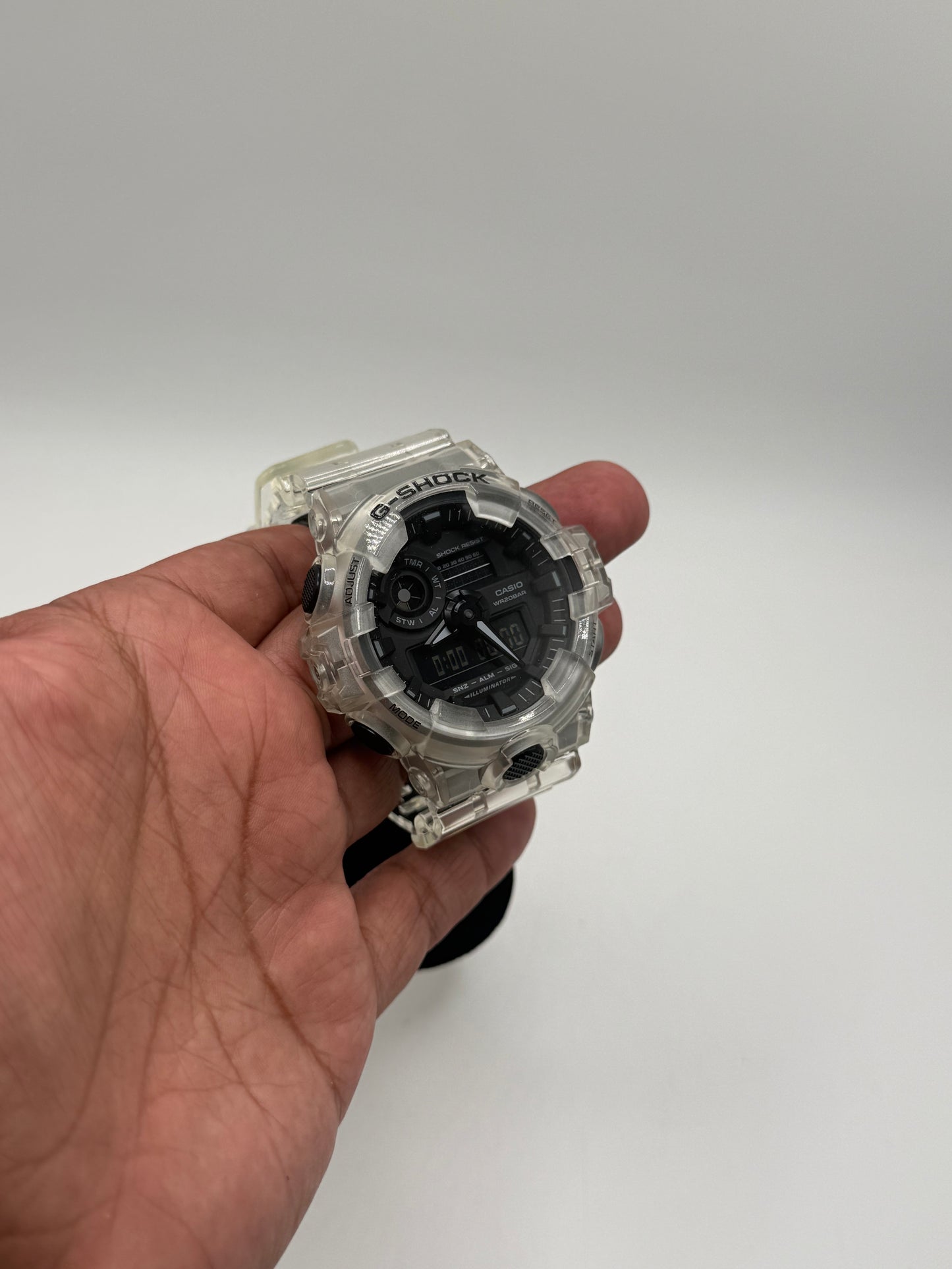 Casio G Shock digital clear watch