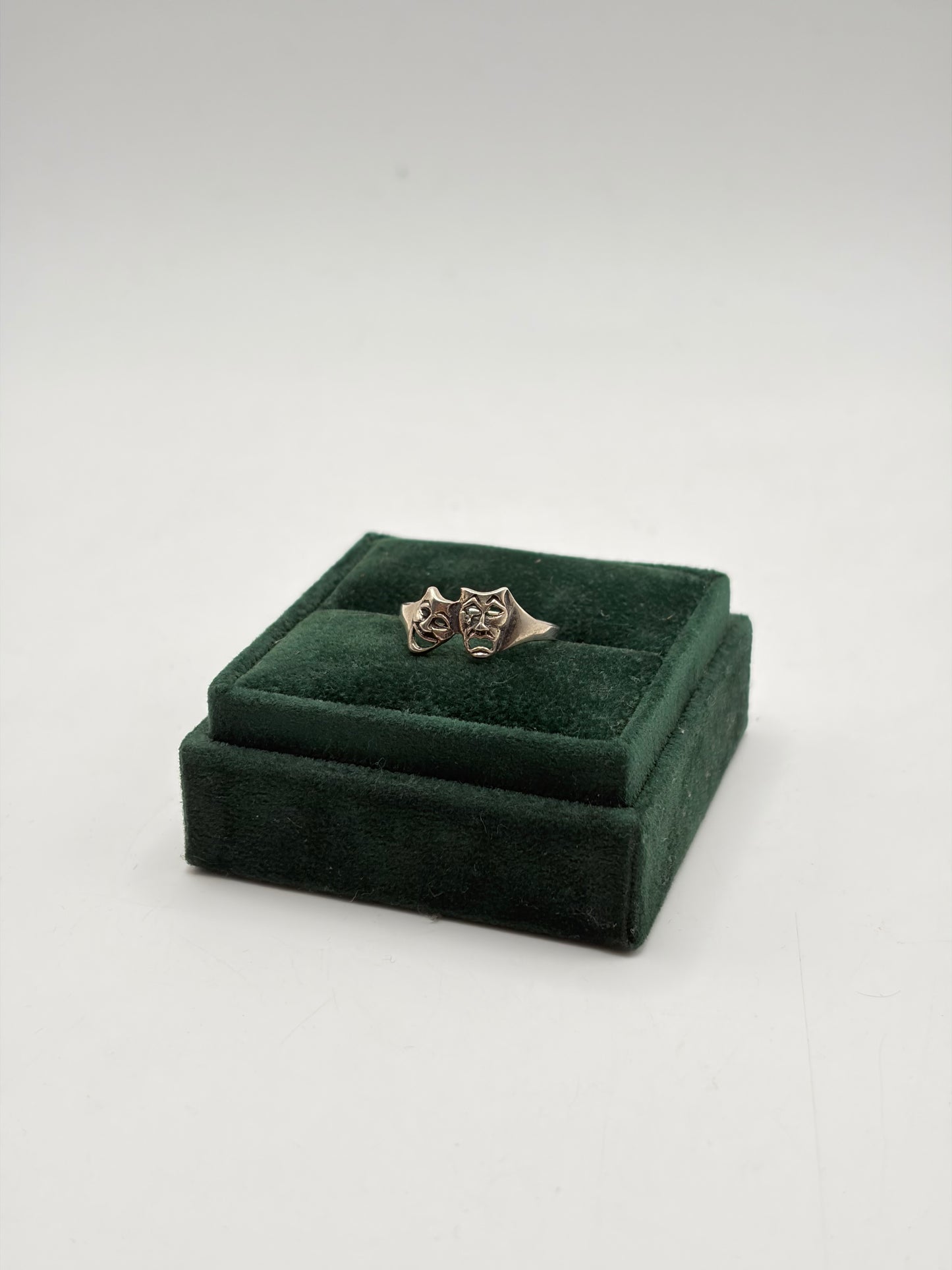 .925 Sterling Silver Comedy & Tragedy Theater Mask (Laugh now Cry Later) Ring Size 8.5