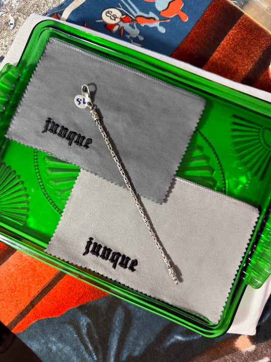 .925 Sterling Silver Mexican link bracelet 7.5”