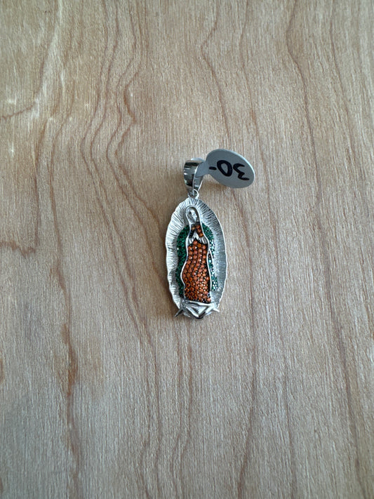 .925 sterling silver virgin Mary pendant