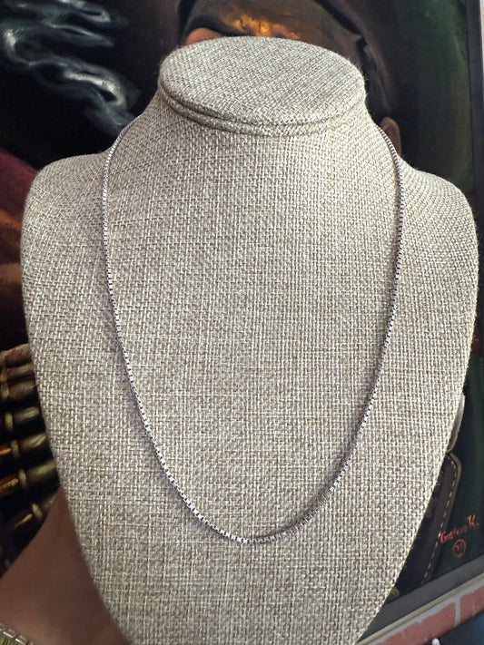 .925 Sterling silver box chain 20”