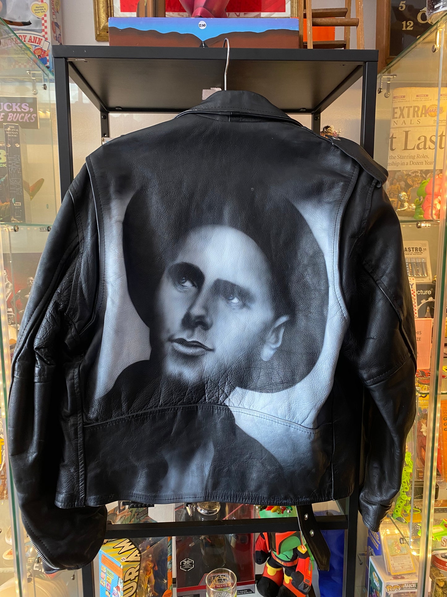 Martin Gore Leather Biker Jacket Depeche Mode Sz Medium
