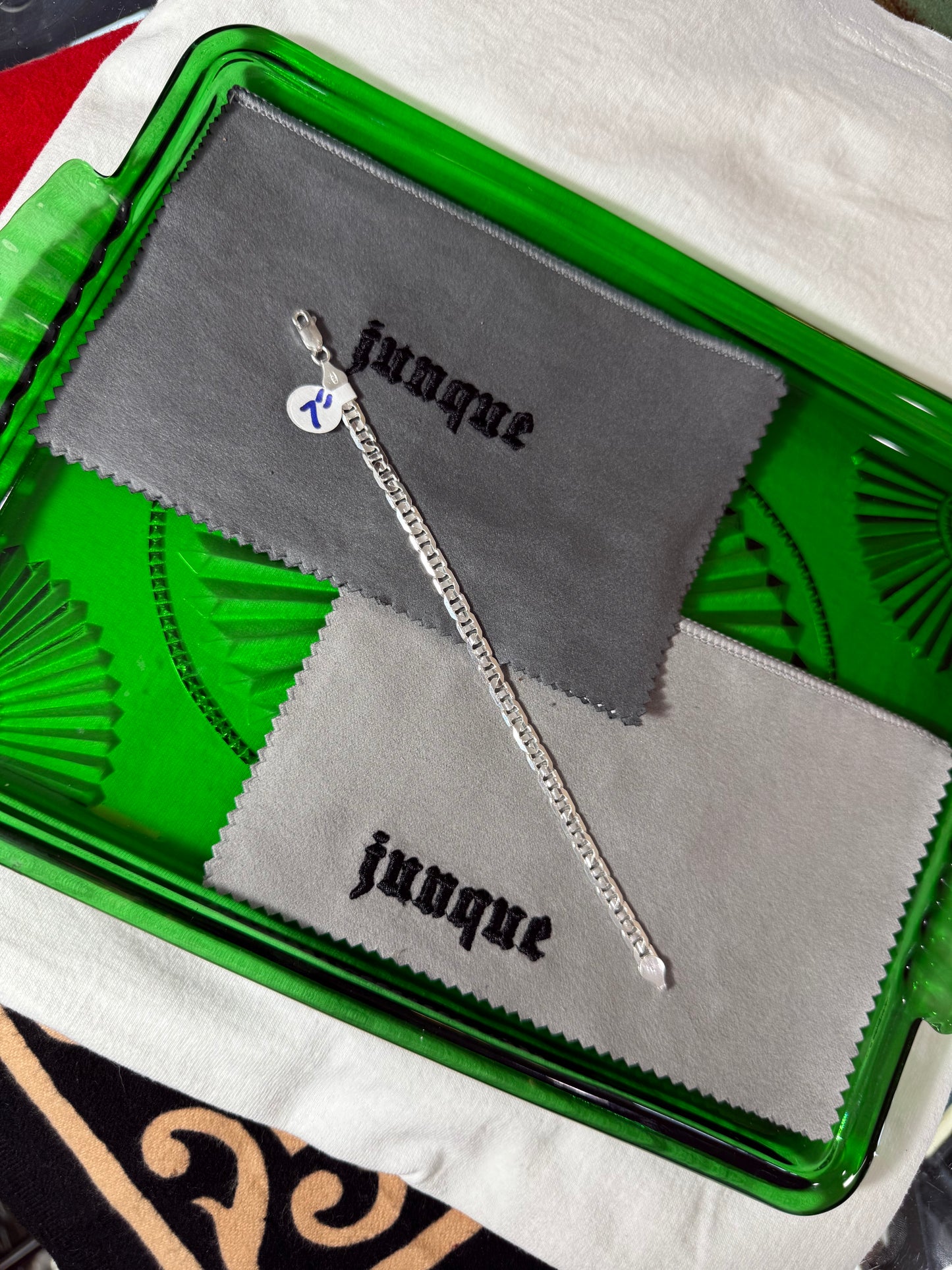 .925 Sterling silver flat Gucci link  bracelet 7”