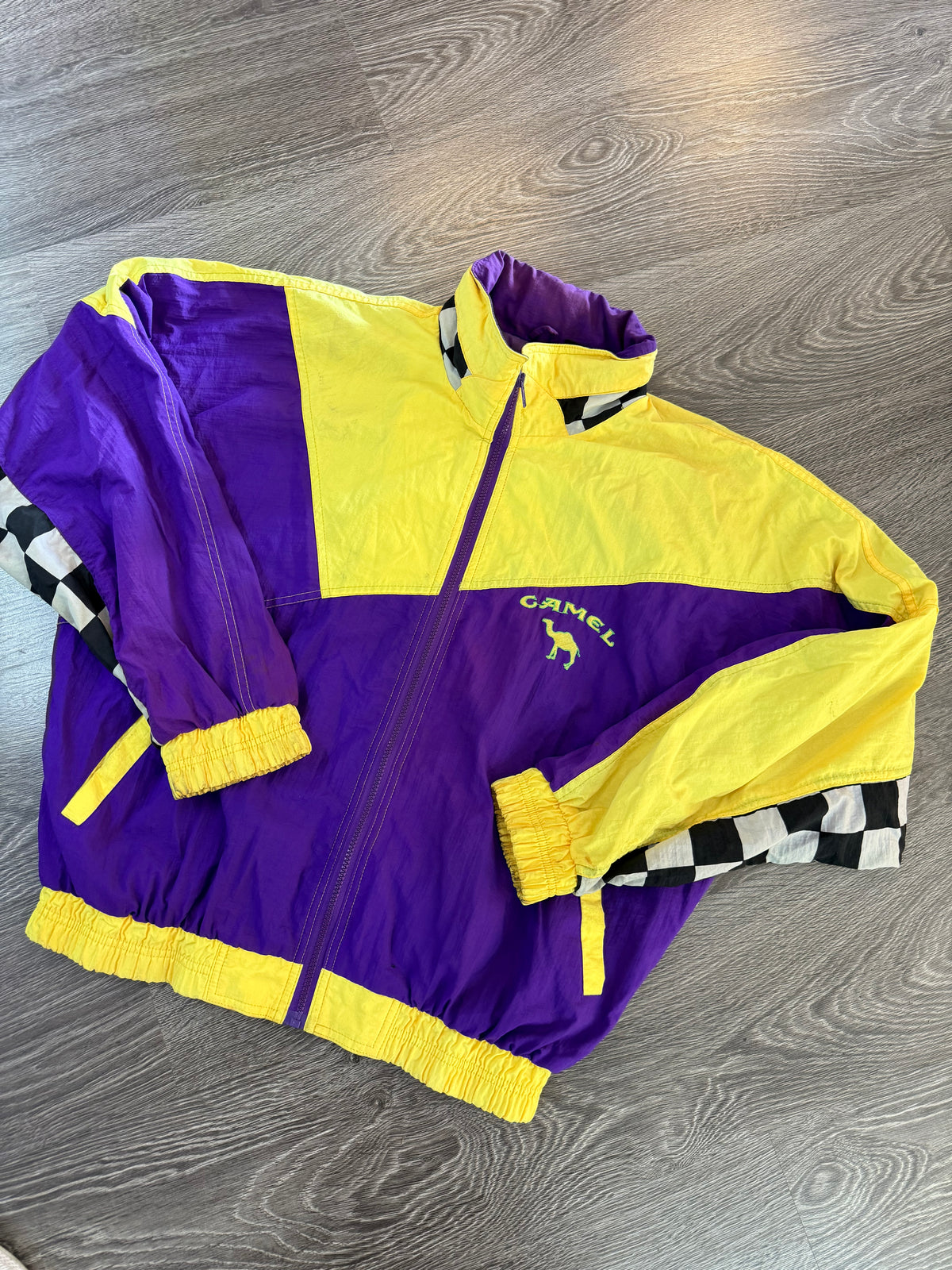 Vintage “Smokin Joe Racing” Camel jacket sz. L
