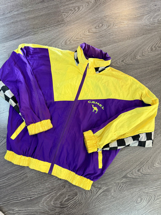 Vintage “Smokin Joe Racing” Camel jacket sz. L