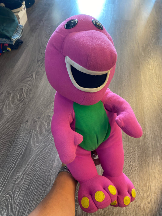 Vintage Talking Barney Plush Toy