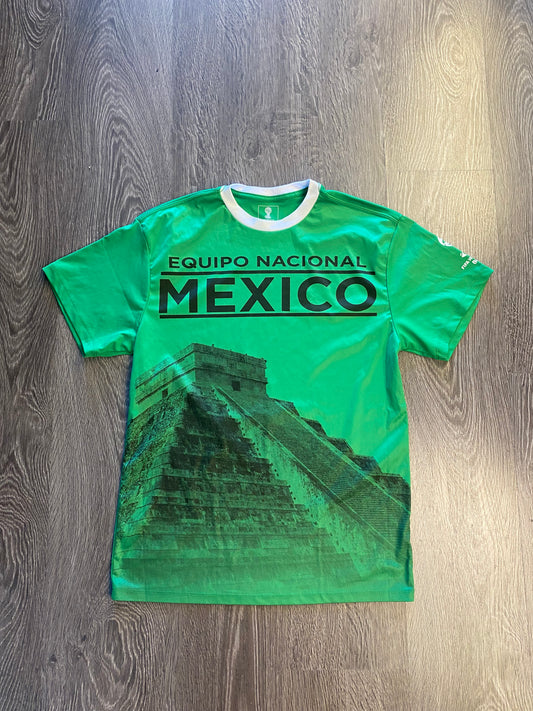 2014 Mexico Equipo Nacional Soccer Shirt Jersey Green Sz Medium