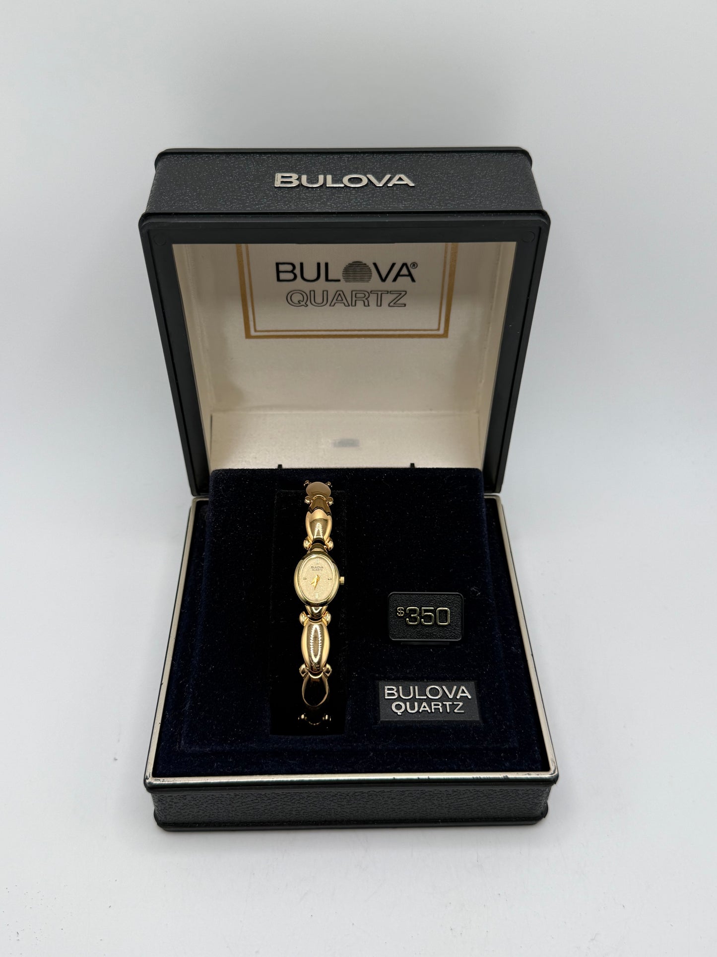 Bulova Quartz Women’s Gold Tone Oval Dress Watch w/ Original Box