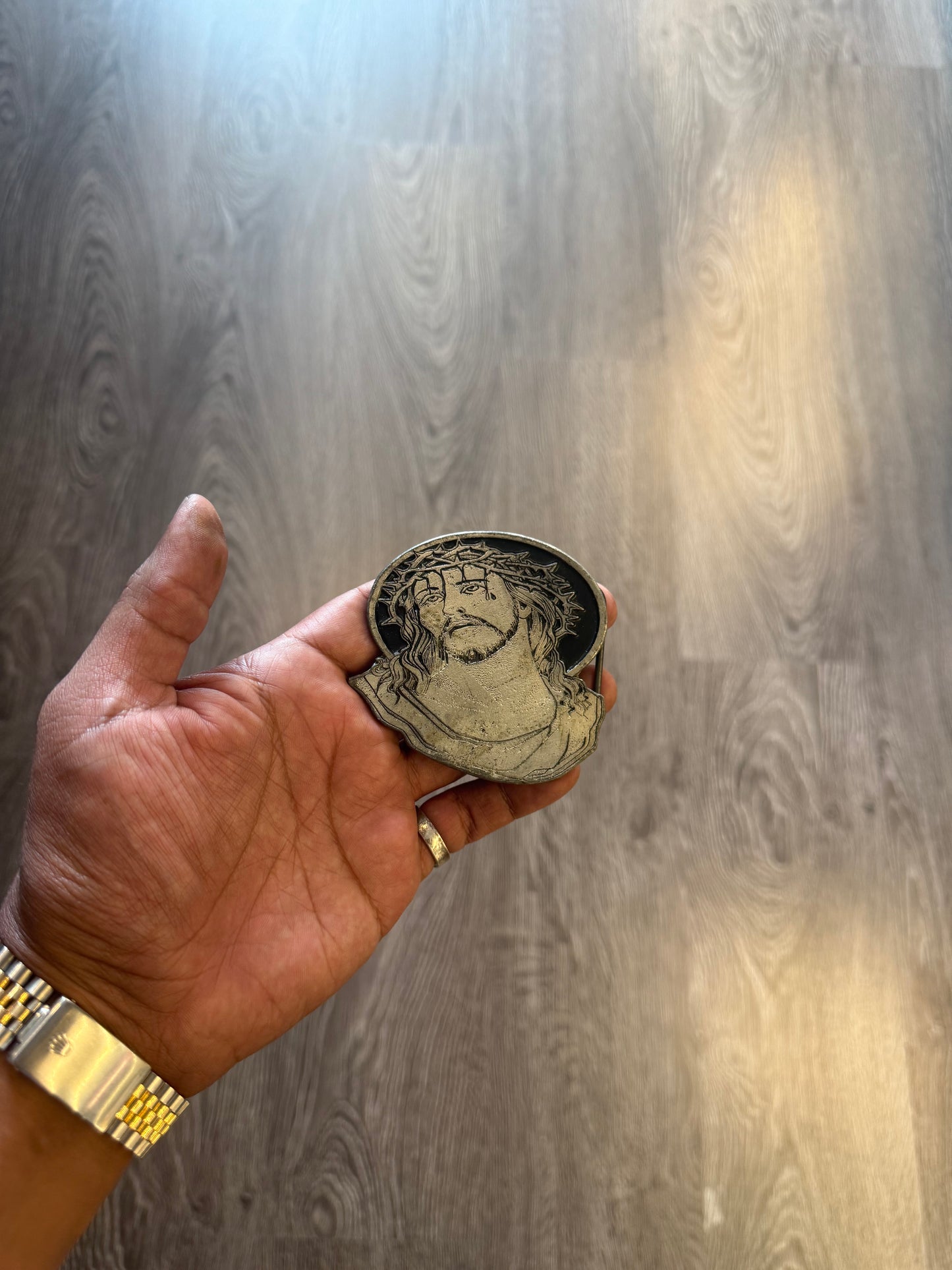 Jesus piece belt buckle