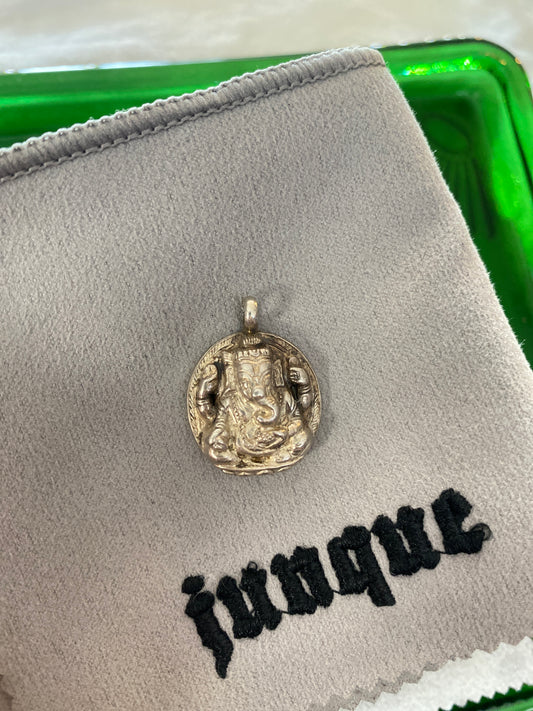 .925 Sterling Silver Ganesh Pendant
