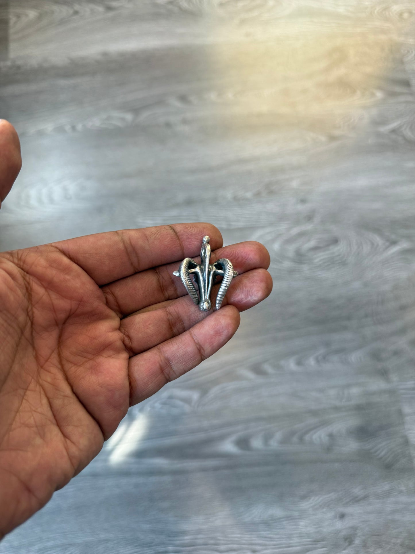 .925 Sterling silver pendant ram goat head