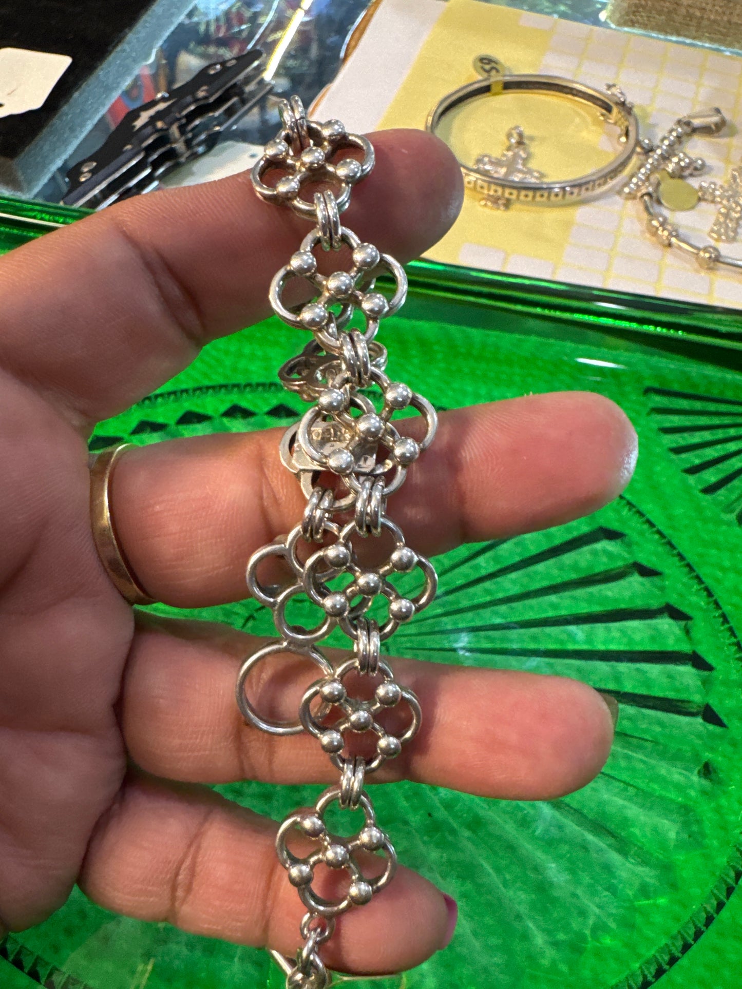 .925 Sterling Silver bracelet 9”